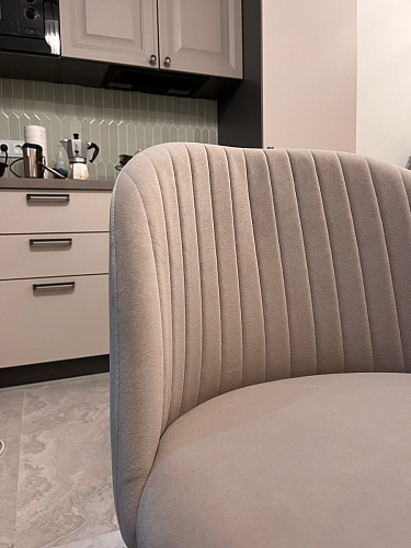 Стул на металлокаркасе Gabi 1 light blue / black / gold фото покупателя 490