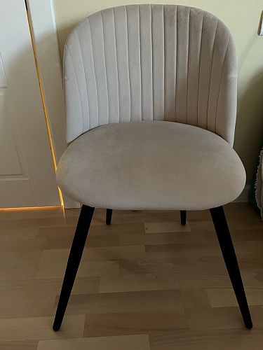 Стул на металлокаркасе Gabi dark beige / black / silver фото покупателя 109