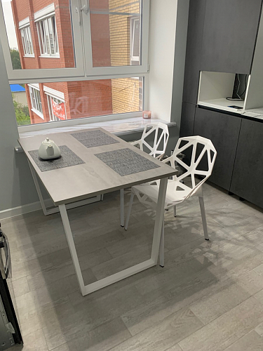 Стол раскладной Лота Лофт 120 25 мм юта / черный матовый фото покупателя 303