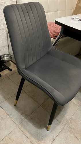 Стул на металлокаркасе Seda 1 latte / black / gold фото покупателя 13