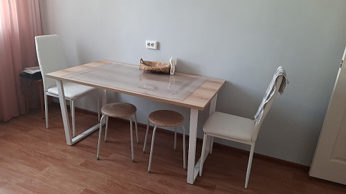 Деревянный стол Лота Лофт 120х75 белый матовый / дуб крафт золотой фото покупателя 358