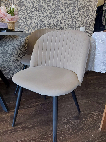 Стул на металлокаркасе Gabi latte / gold / black фото покупателя 205