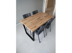 Стол Лота Лофт 140 25 мм черный матовый / бетон фото покупателя 595