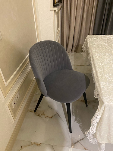 Стул на металлокаркасе Gabi 1 темно-серый / черный фото покупателя 317