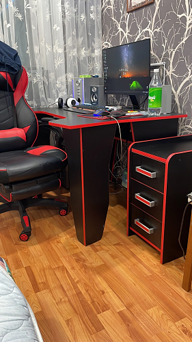 Тумба Ханна черная / красная - Уцененный экземпляр фото покупателя 28