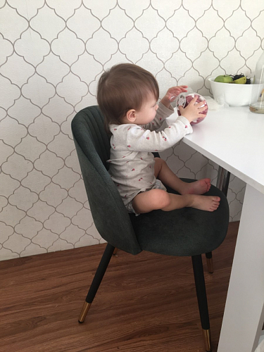 Стул на металлокаркасе Gabi 1 light purple / black / gold фото покупателя 50