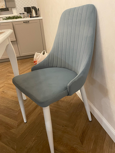 Стул на металлокаркасе Kora light blue / white фото покупателя 112