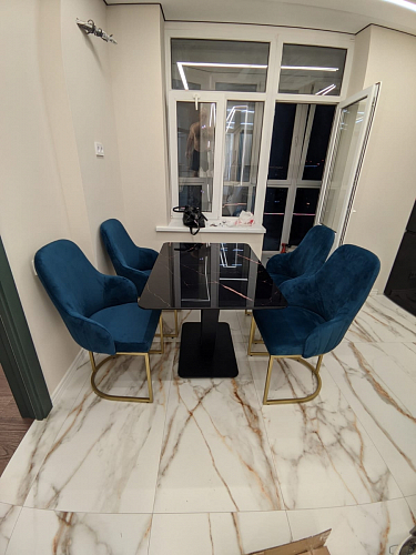 Стол на тумбе Бугун обсидиан / черный фото покупателя 33