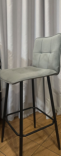 Полубарный стул Bari/Бари серый велюр фото покупателя 19