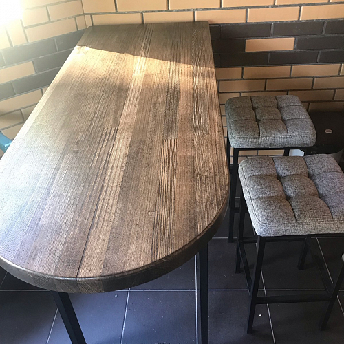 Барный стул Лофт микровелюр катания блэк / черный матовый фото покупателя 287