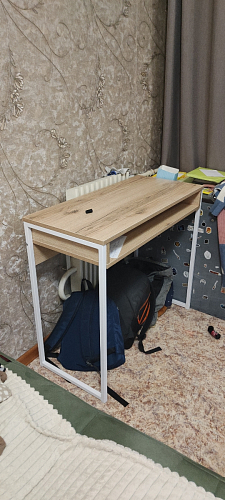 Письменный стол Лео Лофт бетон / черный матовый фото покупателя 4