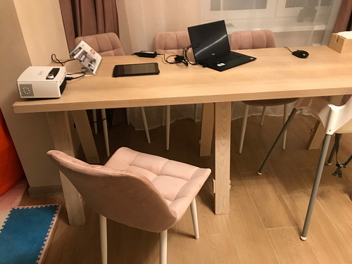 Стул на металлокаркасе Челси бирюзовый / черный фото покупателя 115