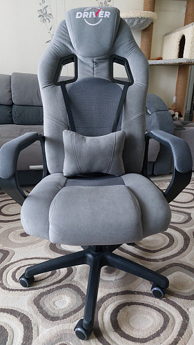 Компьютерное кресло Driver/Драйвер кожзам черный / ткань черный фото покупателя 8