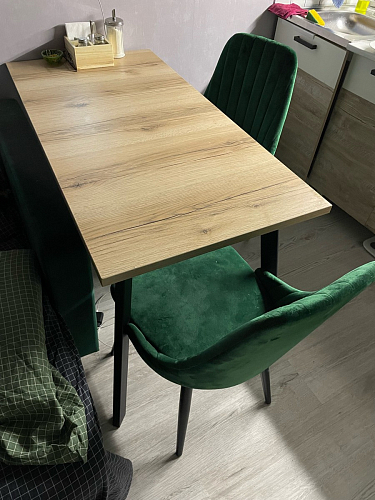 Стол Тринити Лофт 120 32 мм дуб галифакс табако / черный матовый фото покупателя 726