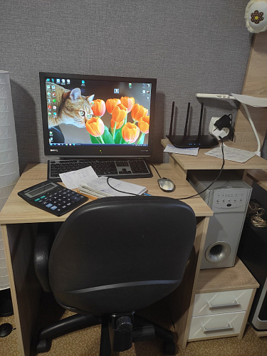 Компьютерный стол Джаз-24 правый дуб сонома фото покупателя 114