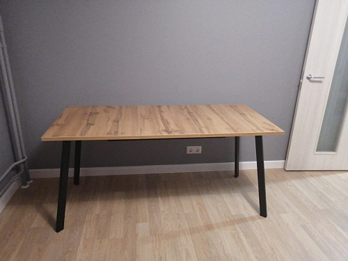 Стол Тринити Лофт 120 32 мм дуб галифакс табако / черный матовый фото покупателя 915