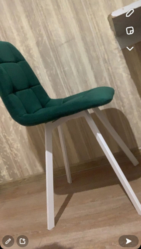 Стул на металлокаркасе Чилли черный / голубой фото покупателя 1082