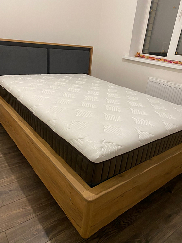 Двуспальная кровать Клауд 160х200 парящая дуб крафт золотой / антрацит фото покупателя 111