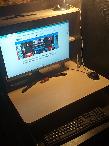 Компьютерный стол Грета-1 ясень шимо / дуб сонома фото покупателя 16