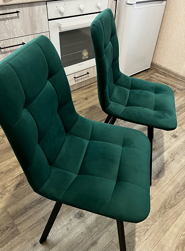 Стул на металлокаркасе Чилли синяя ткань / белый фото покупателя 1144