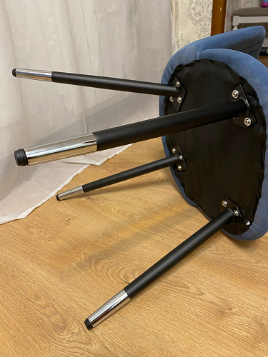 Стул на металлокаркасе Gabi 1 light purple / black / gold фото покупателя 284