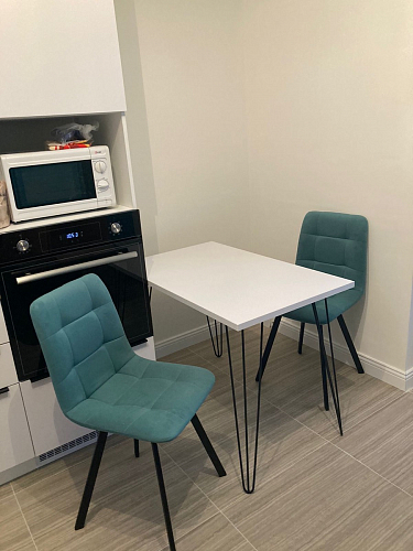 Стул на металлокаркасе Чилли К светло-серый велюр / черный каркас фото покупателя 389