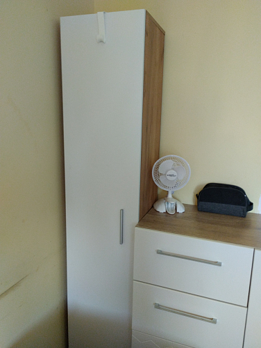 Шкаф-пенал Альба дуб золотой (craft) / белый премиум фото покупателя 1