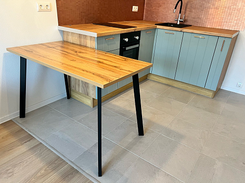 Стол Тринити Лофт 120 32 мм бетон / черный матовый фото покупателя 426