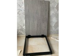 Деревянный стол Лота Лофт 120(160)х75 черный матовый / бетон светлый фото покупателя 329