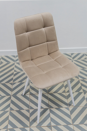 Стул на металлокаркасе Чилли светло-серый / белый каркас из шоурума 6