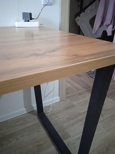 Стол Лота Лофт 140 25 мм черный матовый / бетон фото покупателя 676