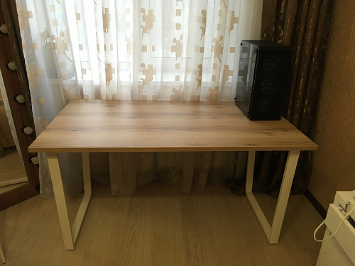 Стол Лота Лофт 140 25 мм черный матовый / бетон фото покупателя 1018