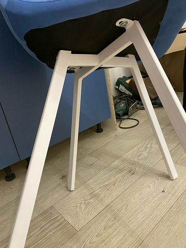 Стул на металлокаркасе Чилли синий / белый фото покупателя 1458