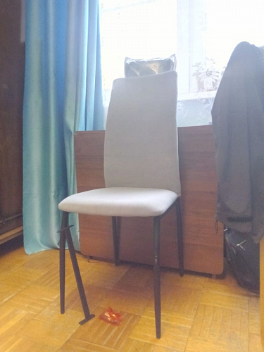 Стул на металлокаркасе Tod light blue / yellow / black фото покупателя 5