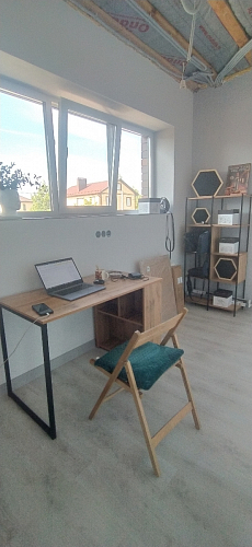 Письменный стол Фред Лофт черный матовый / дуб делано темный фото покупателя 10