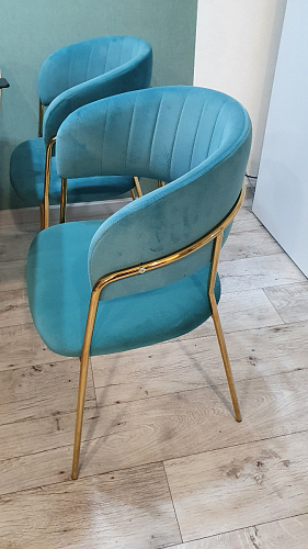 Стул на металлокаркасе Kamelia gold / gray фото покупателя 14