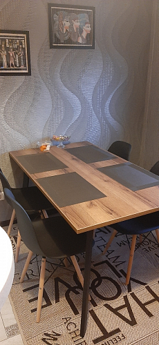 Стол Тринити Лофт 120 32 мм бетон / черный матовый фото покупателя 201