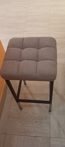 Барный стул Лофт ткань канди крем / черный матовый фото покупателя 105