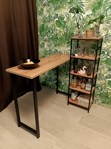 Барная стойка Дилан Лофт 120х40х90 бетон светлый фото покупателя 79