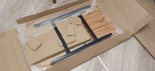 Стол Лота Лофт 140 25 мм черный матовый / бетон фото покупателя 1000