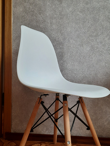 Пластиковый стул Eames PC-015 серо-голубой / дерево фото покупателя 87