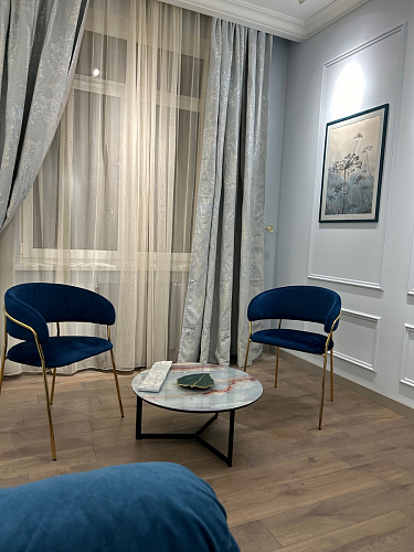 Журнальный столик Роб D-700 голубой мрамор фото покупателя 7