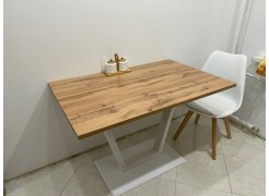 Стол на тумбе Мичиган Лофт 110х70 25 мм дуб вотан / черный матовый фото покупателя 7