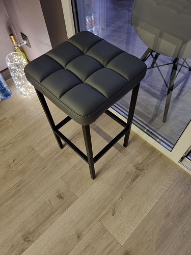 Барный стул Лофт ткань канди крем / черный матовый фото покупателя 42