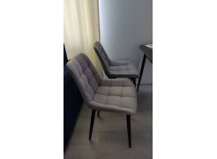 Стул на металлокаркасе Челси светло-серый / белый каркас фото покупателя 141