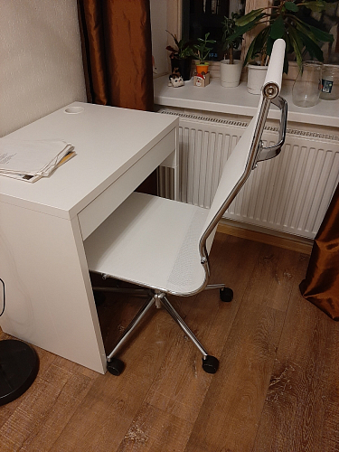 Компьютерное кресло Reus черная сетка / хром фото покупателя 62