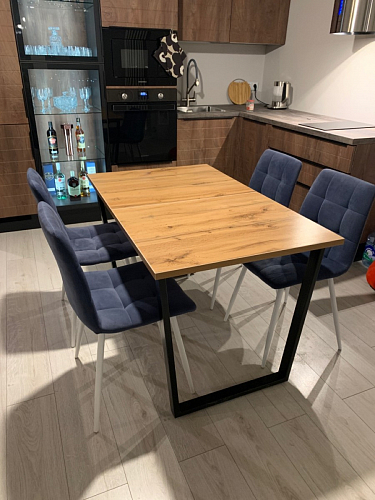 Деревянный стол Лота Лофт 140х80 дуб крафт табачный / черный матовый фото покупателя 76