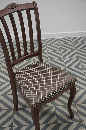 Деревянный стул Виньетта белый / лайн белый люкс из шоурума 1