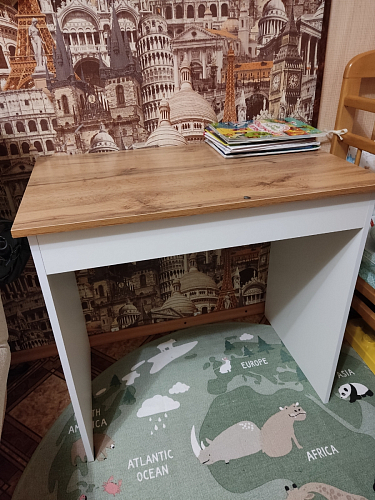 Письменный стол Сантия 120 дуб вотан / белый фото покупателя 2