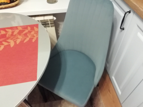 Стул на металлокаркасе Kora light blue / white фото покупателя 4